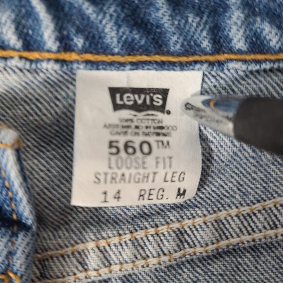 Levis 560 Red Tab Hi Rise Loose Straight Leg Vintage Jeans 14 R Waist 31 - Picture 4 of 5